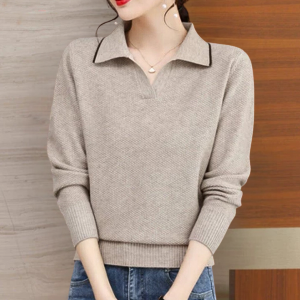 Elegantes Damen-Rollkragenpullover Liviya mit schickem Kragen