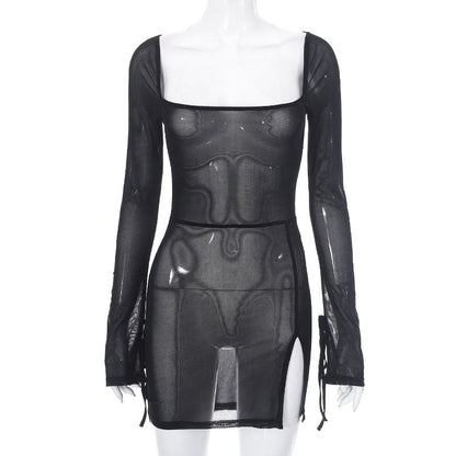 Elegantes Damenkleid Rebecca mit Schlitz
