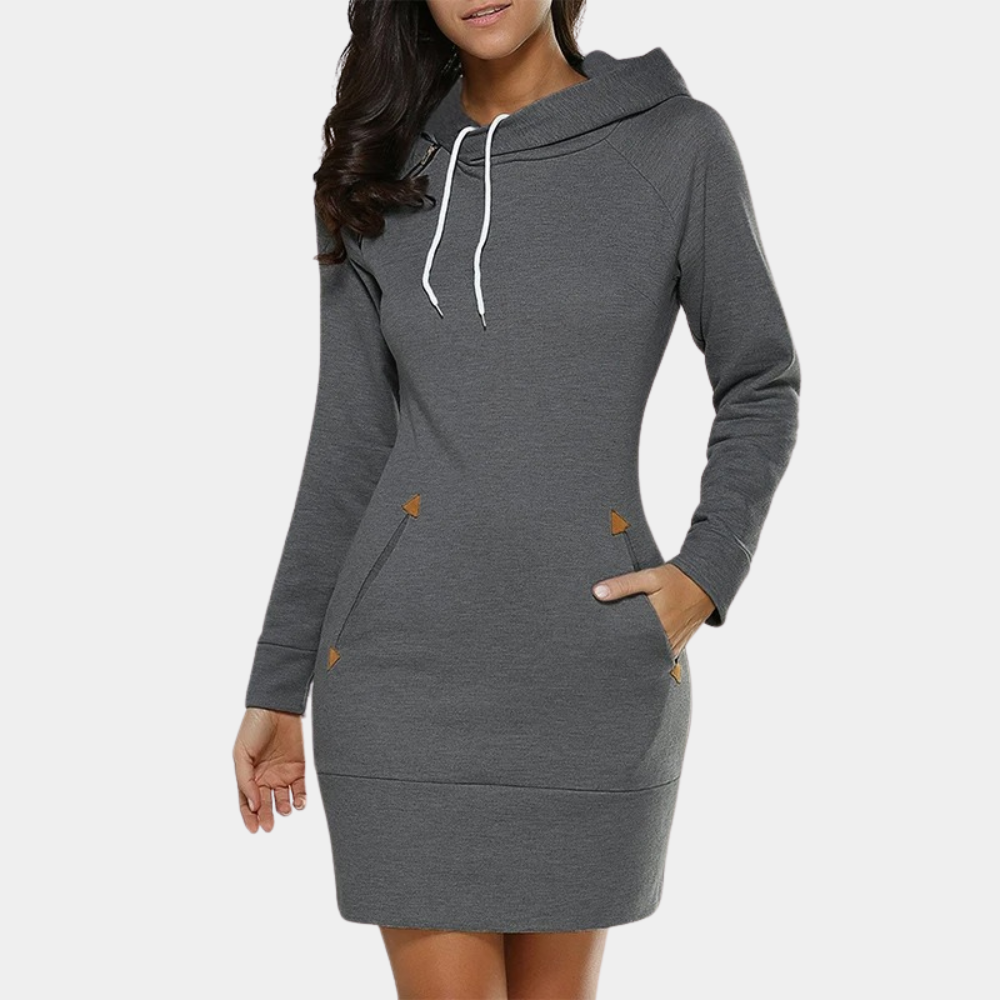 Elegantes Kapuzenpulloverkleid für Damen von Ines