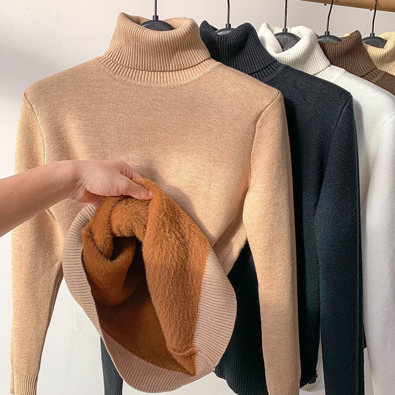 Elegantes Rollkragen-Shirt mit weichem Fleece-Innenfutter