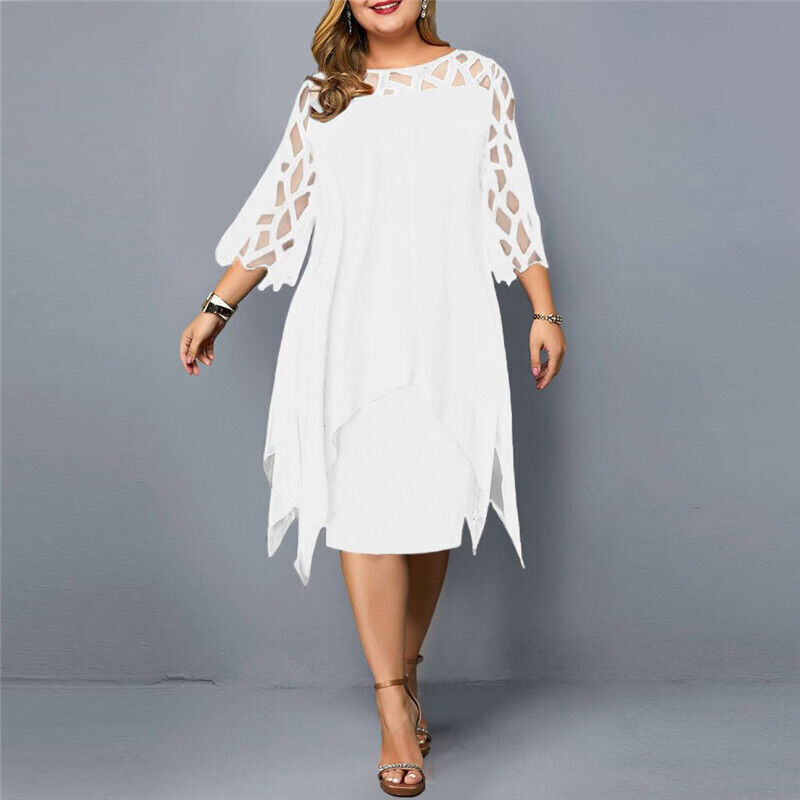 Elegantes Rosalie Plus-Size Midi-Kleid
