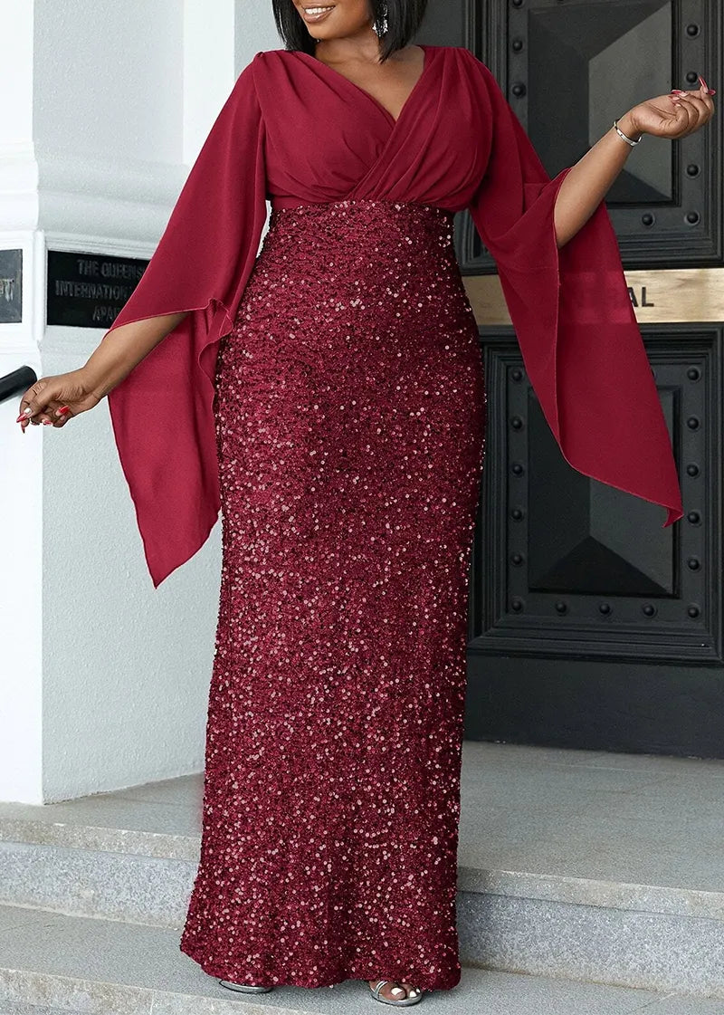 Elegantes Sophia Übergrößen-Midikleid für festliche Anlässe