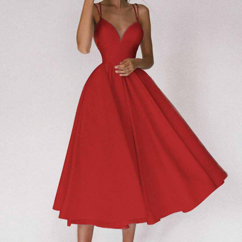 Elegantes V-Ausschnitt Kleid von Kali