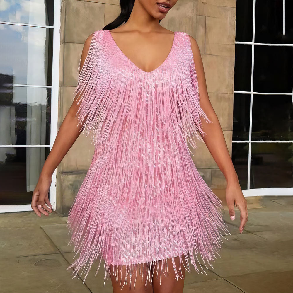 Elegantes Wickelkleid für Damen von Elarova mit V-Ausschnitt