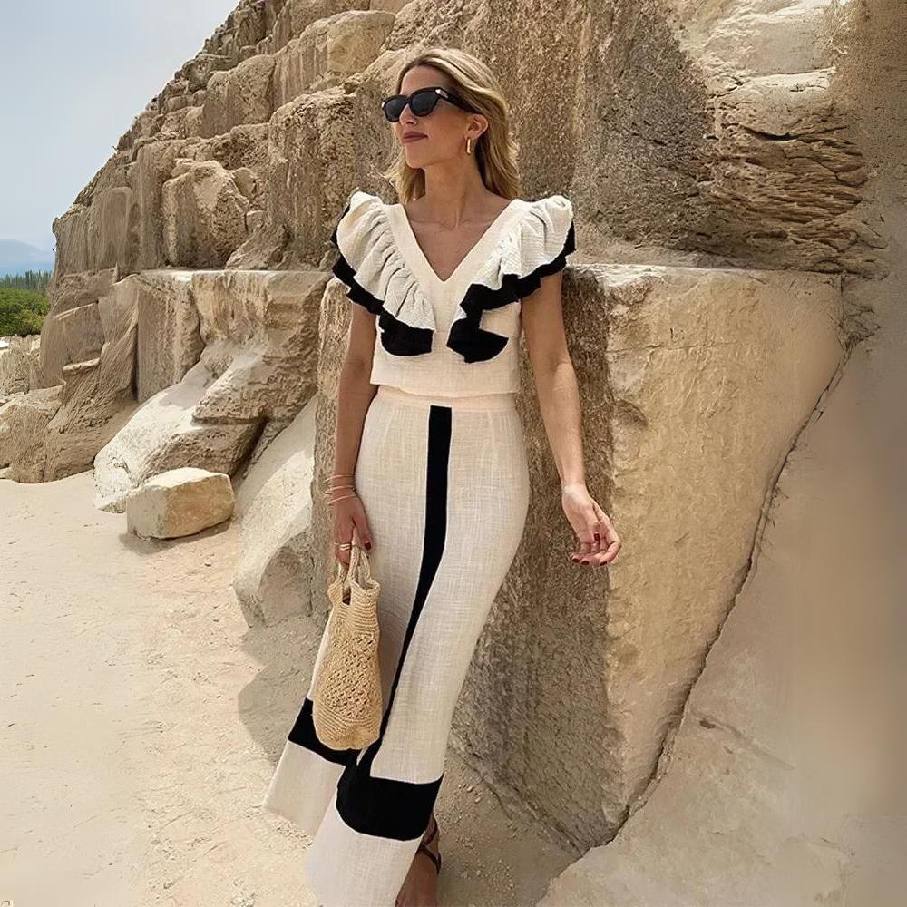 Elegantes Zweiteiler-Set mit Rüschen von Alessandra