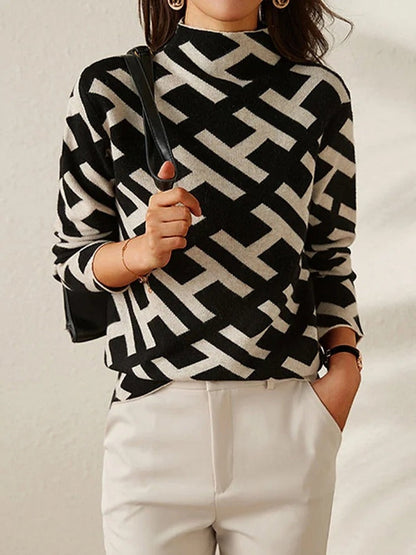 Elegantes geometrisches Damen-Oberteil Bianca
