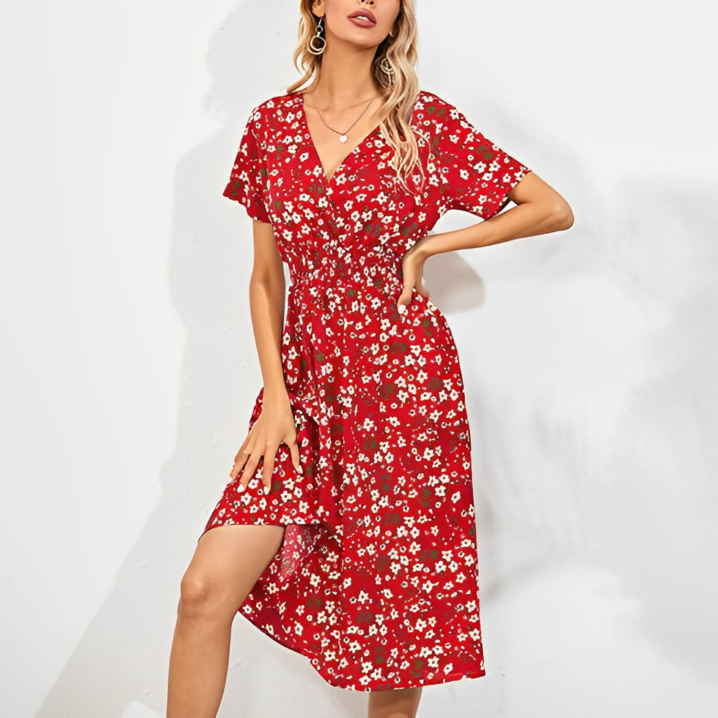 Elegantes knielanges Blumenkleid SONA