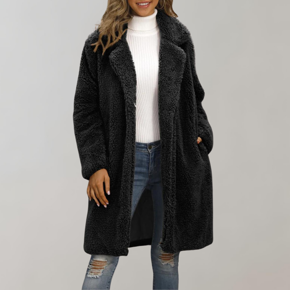 Elegantes langes Damen-Wintermäntel Modell Esteri