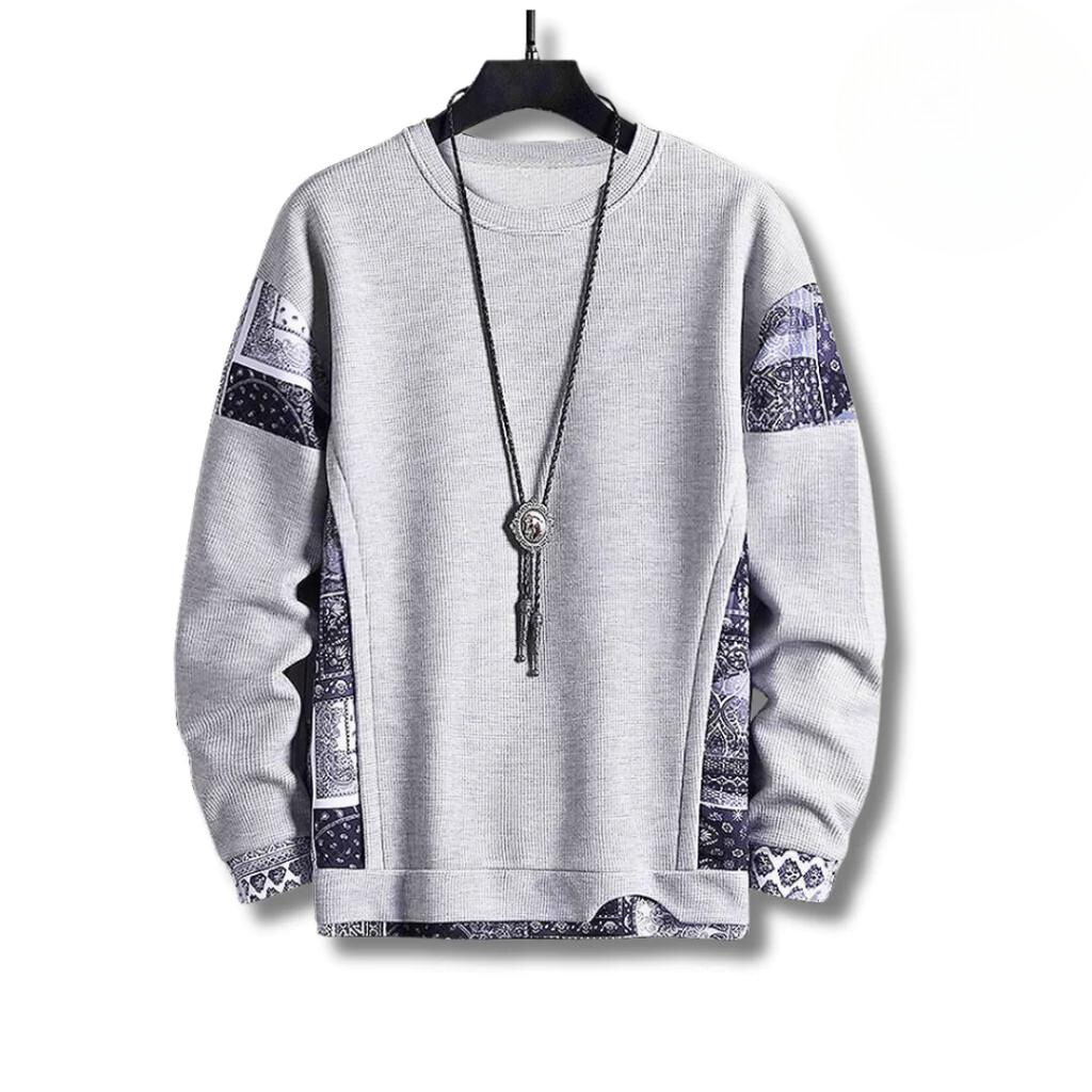 Elegantly Patchworked Rhett Sweater