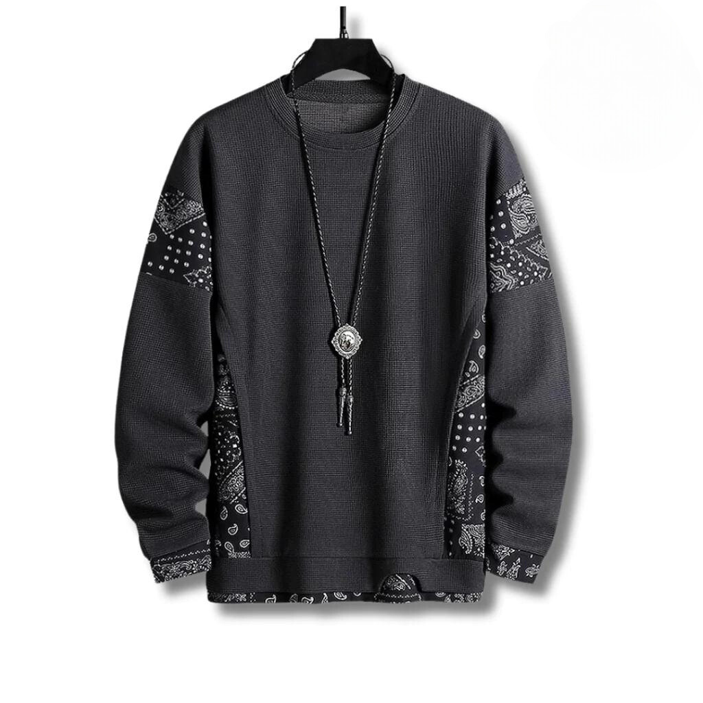 Elegantly Patchworked Rhett Sweater
