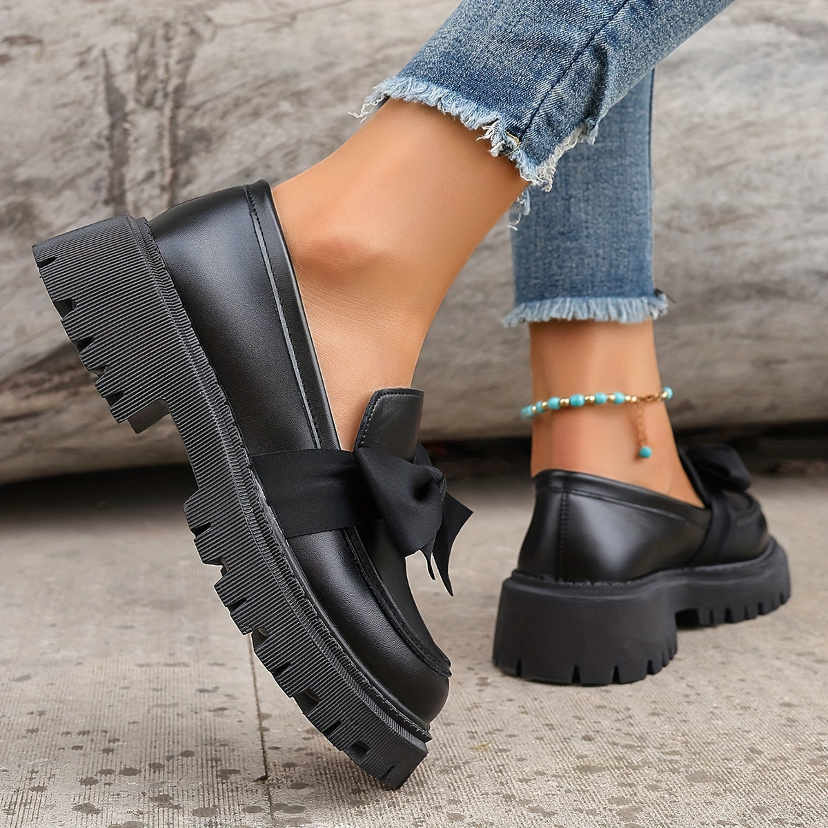 EleganzaWalk™ – Stilvolle Plateau Loafer für Damen mit Komfortsohle