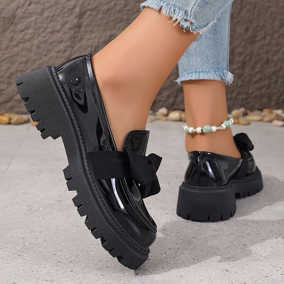 EleganzaWalk™ – Stilvolle Plateau Loafer für Damen mit Komfortsohle