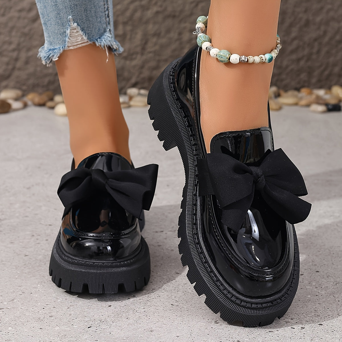 EleganzaWalk™ – Stilvolle Plateau Loafer für Damen mit Komfortsohle