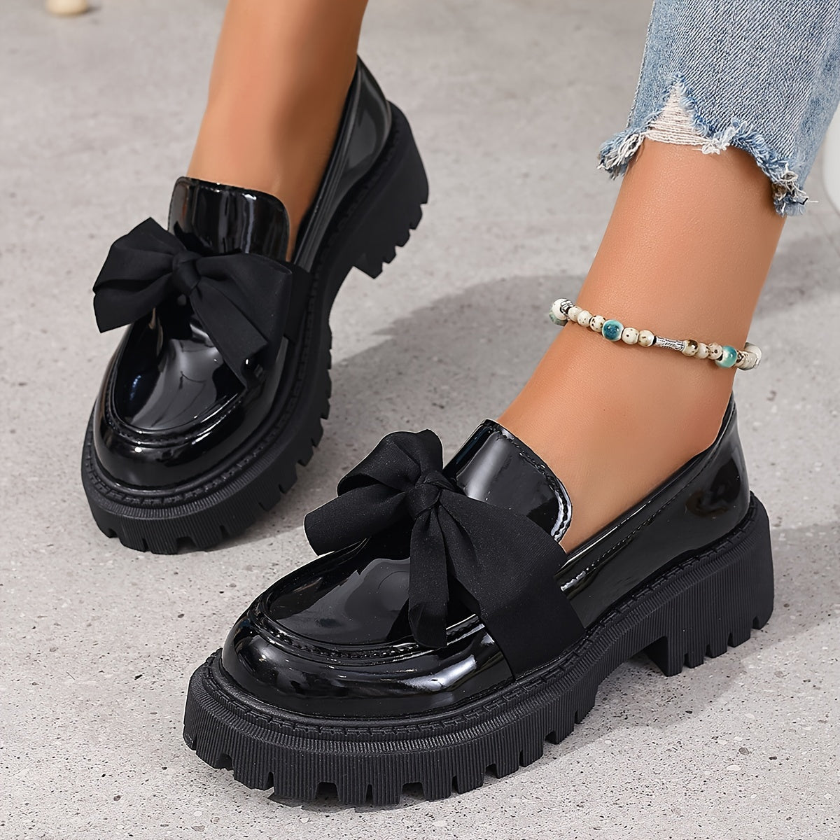 EleganzaWalk™ – Stilvolle Plateau Loafer für Damen mit Komfortsohle