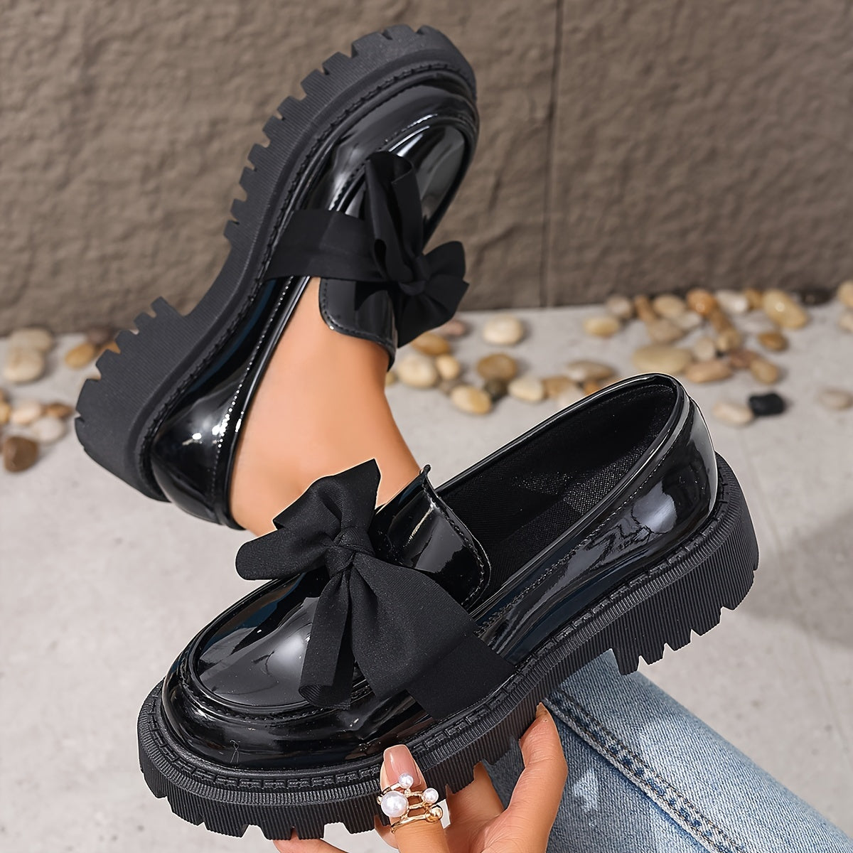 EleganzaWalk™ – Stilvolle Plateau Loafer für Damen mit Komfortsohle