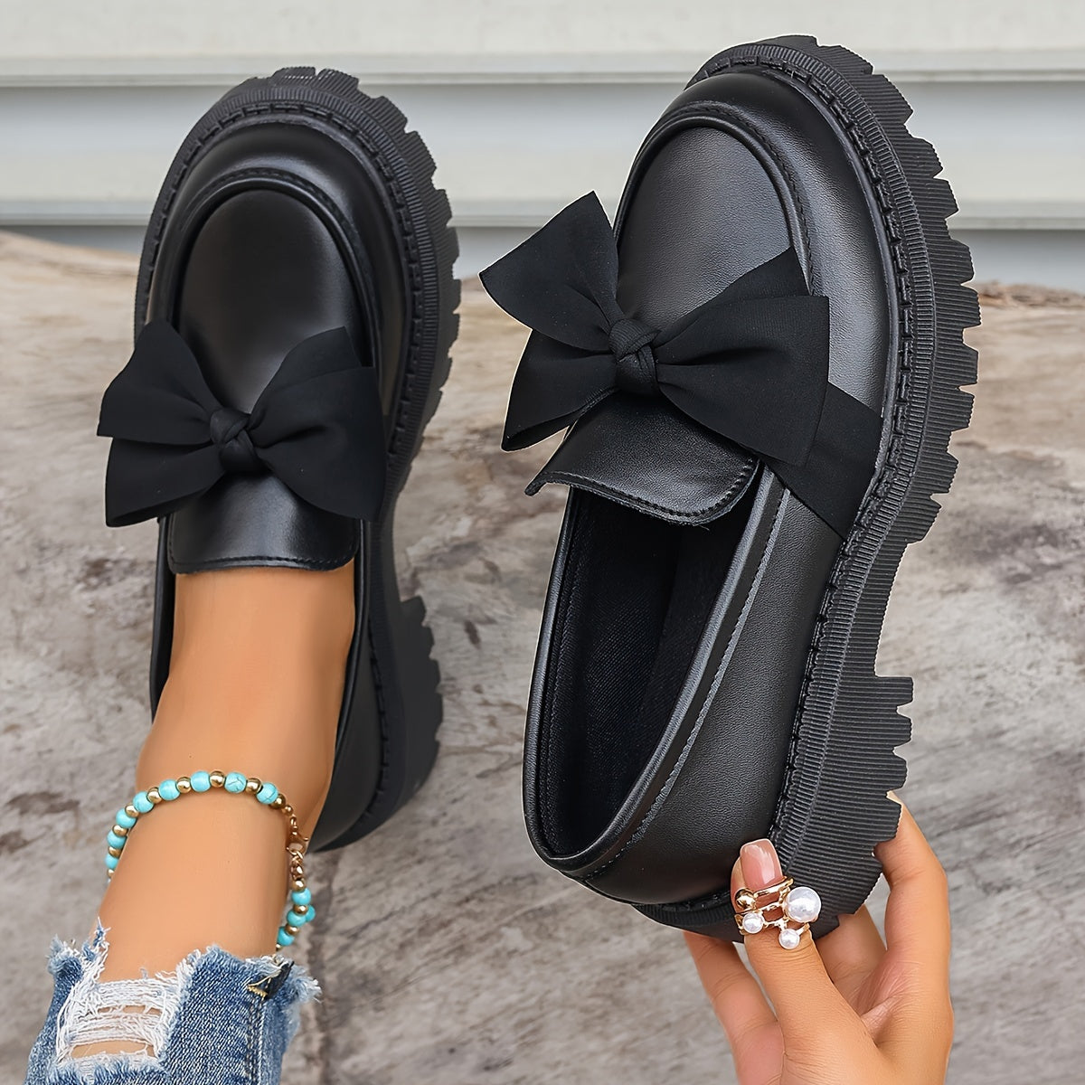 EleganzaWalk™ – Stilvolle Plateau Loafer für Damen mit Komfortsohle