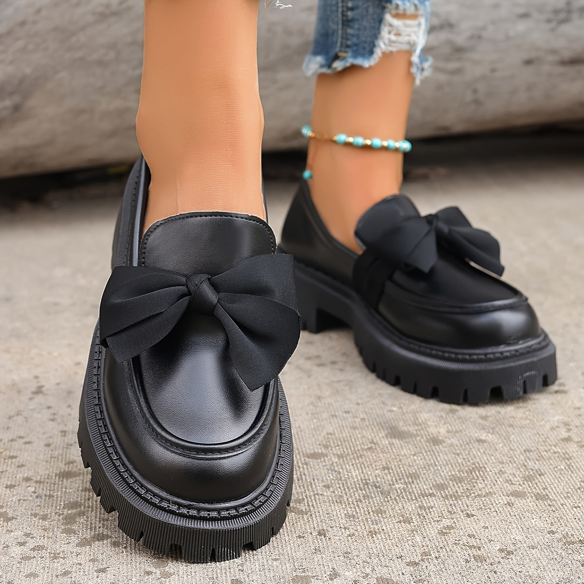 EleganzaWalk™ – Stilvolle Plateau Loafer für Damen mit Komfortsohle