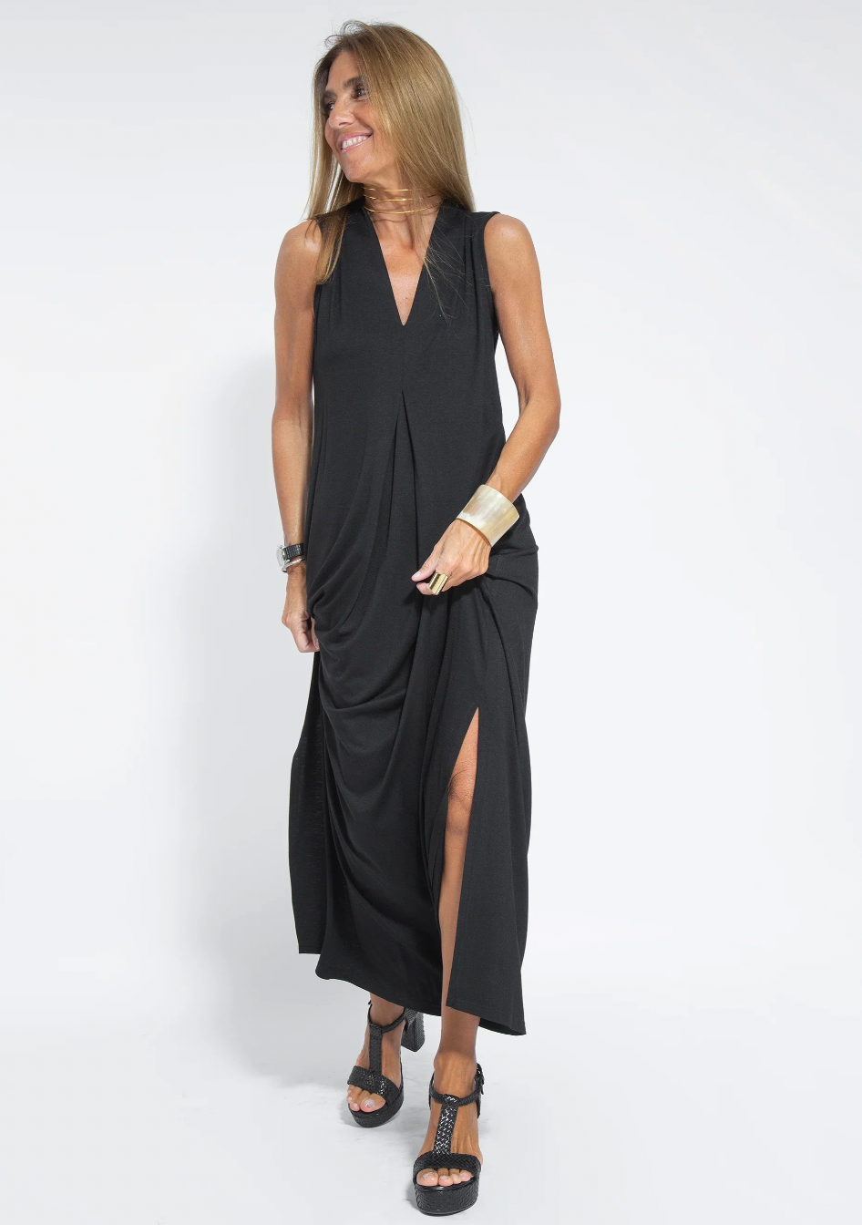 Elfleda - Langes Kleid inklusive Weste