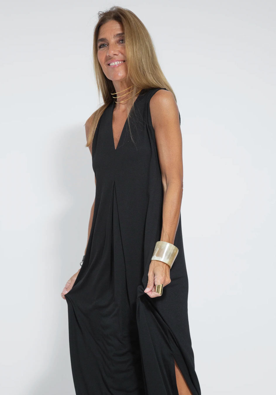 Elfleda - Langes Kleid inklusive Weste