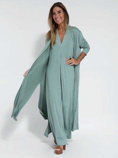 Elfleda - Langes Kleid inklusive Weste