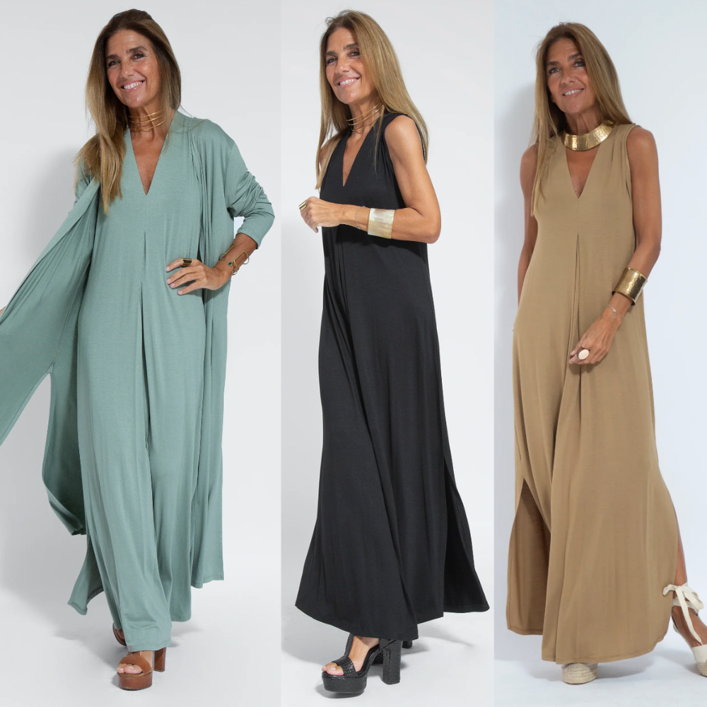 Elfleda - Langes Kleid inklusive Weste