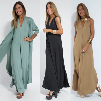 Elfleda - Langes Kleid inklusive Weste