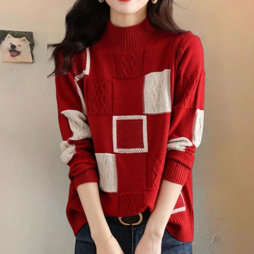 Elira: Luxuriöser, gewobener Pullover – Komfort und Stil vereint