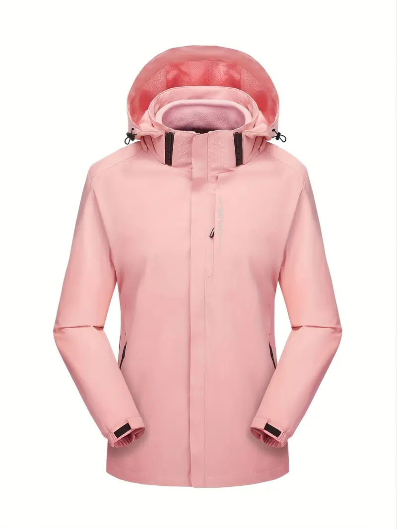 Ellistyn: Wasserdichte, winddichte Hardshelljacke mit Fleece-Innenjacke