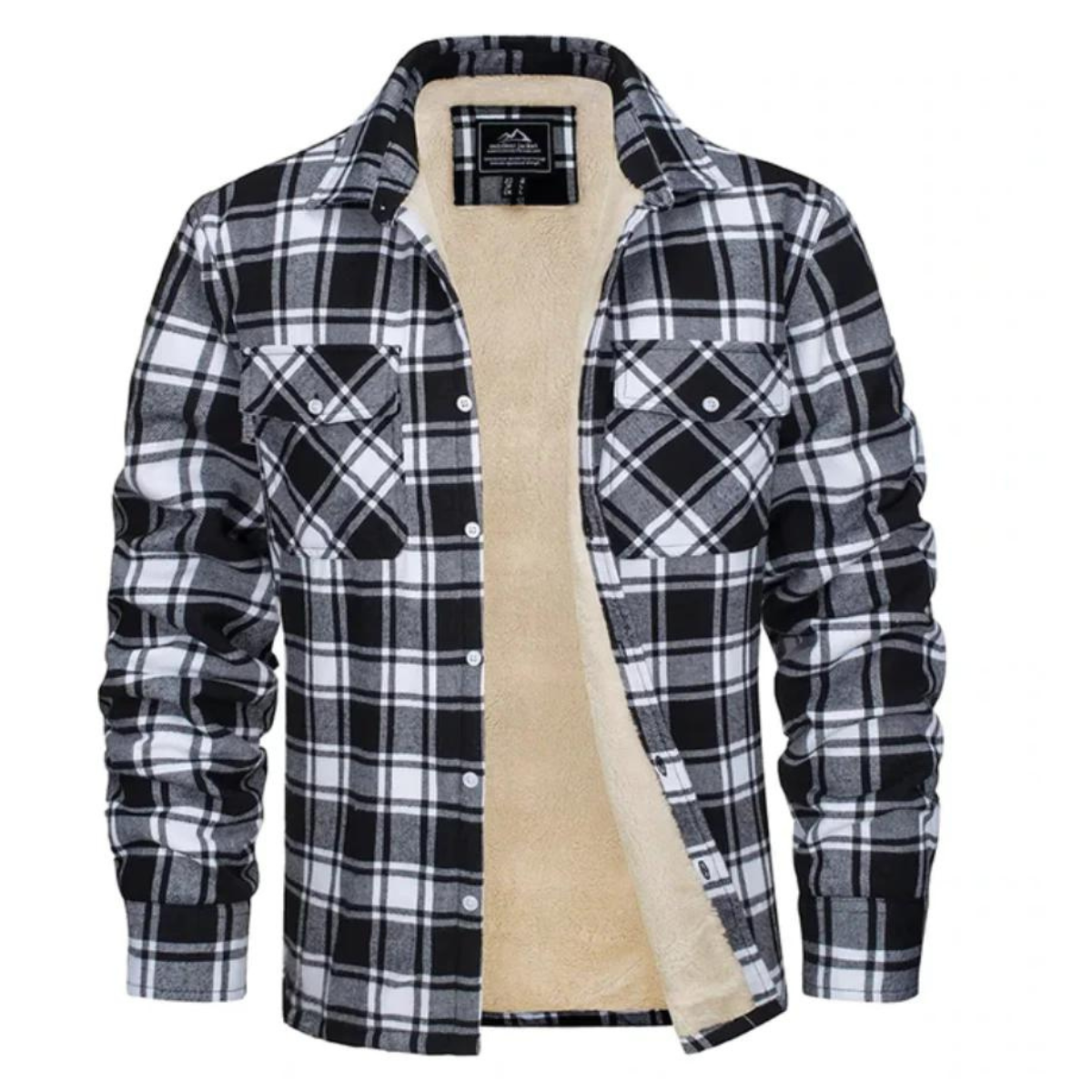Evans Karierte Fleecejacke