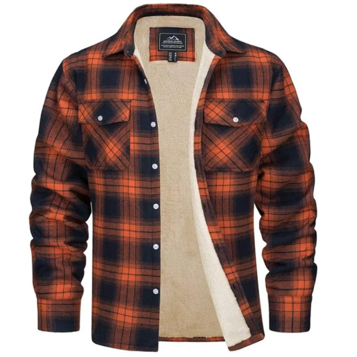 Evans Karierte Fleecejacke