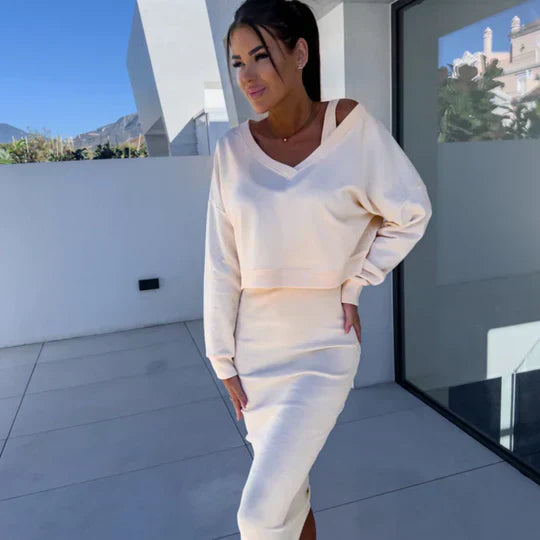Evelyn Set: Casual Sweatshirt and Dress