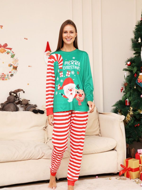 Familien Weihnachts-Pyjama Set – Eltern-Kind Partnerlook Schlafanzüge für Weihnachten