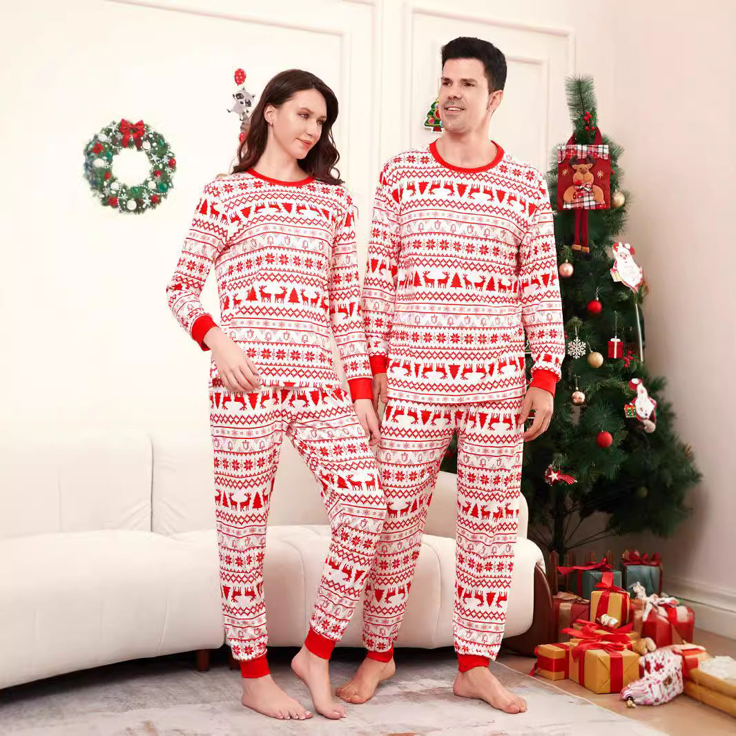 Familien Weihnachts-Pyjama Set – Eltern-Kind Partnerlook Schlafanzüge für Weihnachten