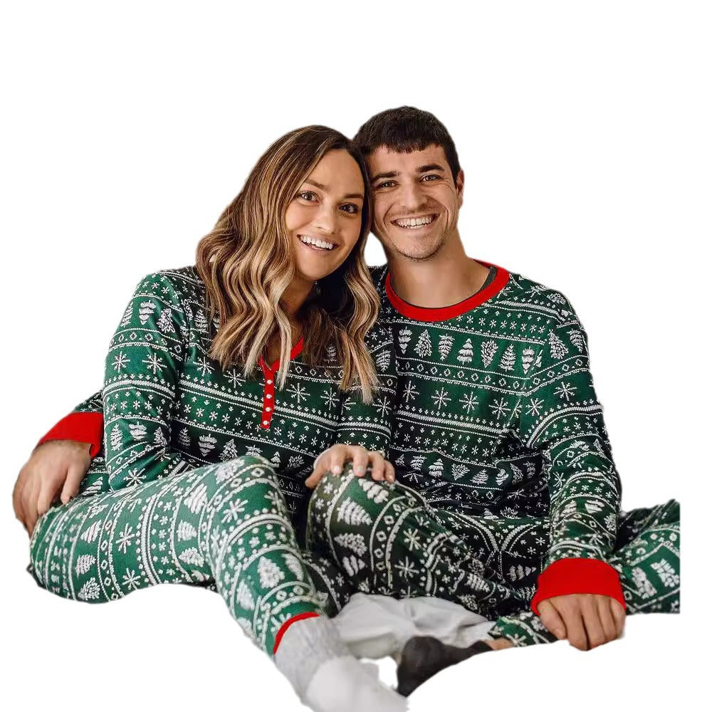 Familien Weihnachts-Pyjama Set – Eltern-Kind Partnerlook Schlafanzüge für Weihnachten