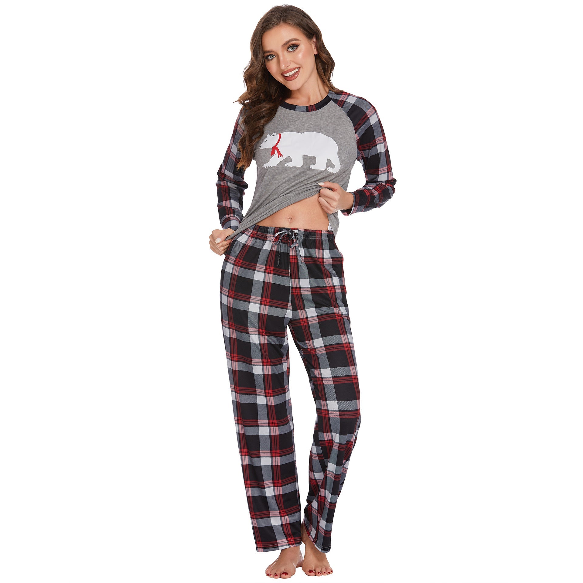 Familien Weihnachts-Pyjama Set – Eltern-Kind Partnerlook Schlafanzüge für Weihnachten