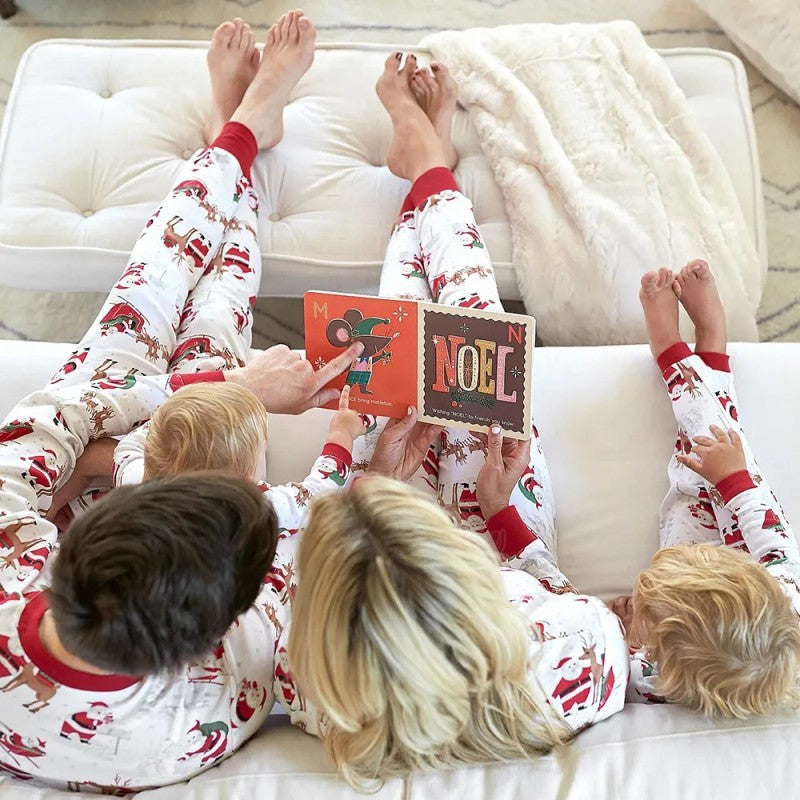 Familien Weihnachts-Pyjama Set – Eltern-Kind Partnerlook Schlafanzüge für Weihnachten