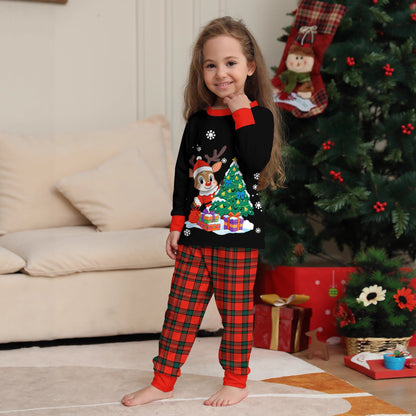 Familien Weihnachts-Pyjama Set – Eltern-Kind Partnerlook Schlafanzüge für Weihnachten