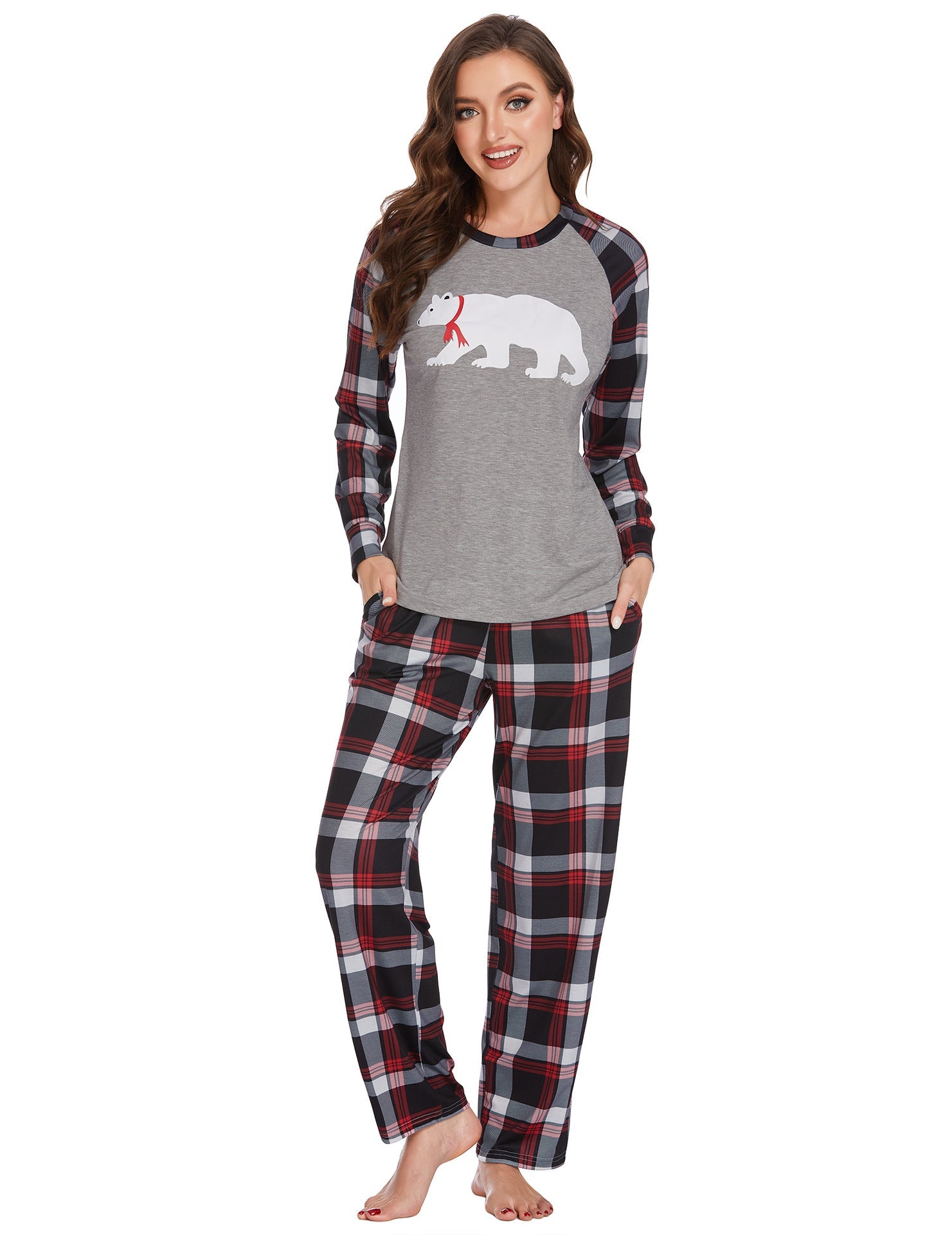 Familien Weihnachts-Pyjama Set – Eltern-Kind Partnerlook Schlafanzüge für Weihnachten