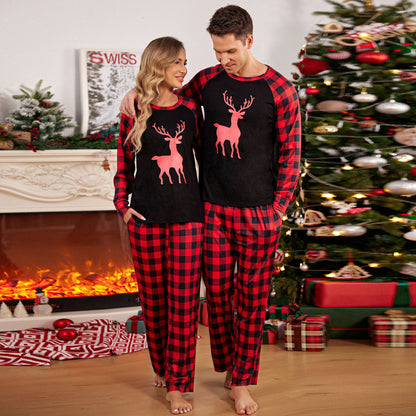 Familien Weihnachts-Pyjama Set – Eltern-Kind Partnerlook Schlafanzüge für Weihnachten