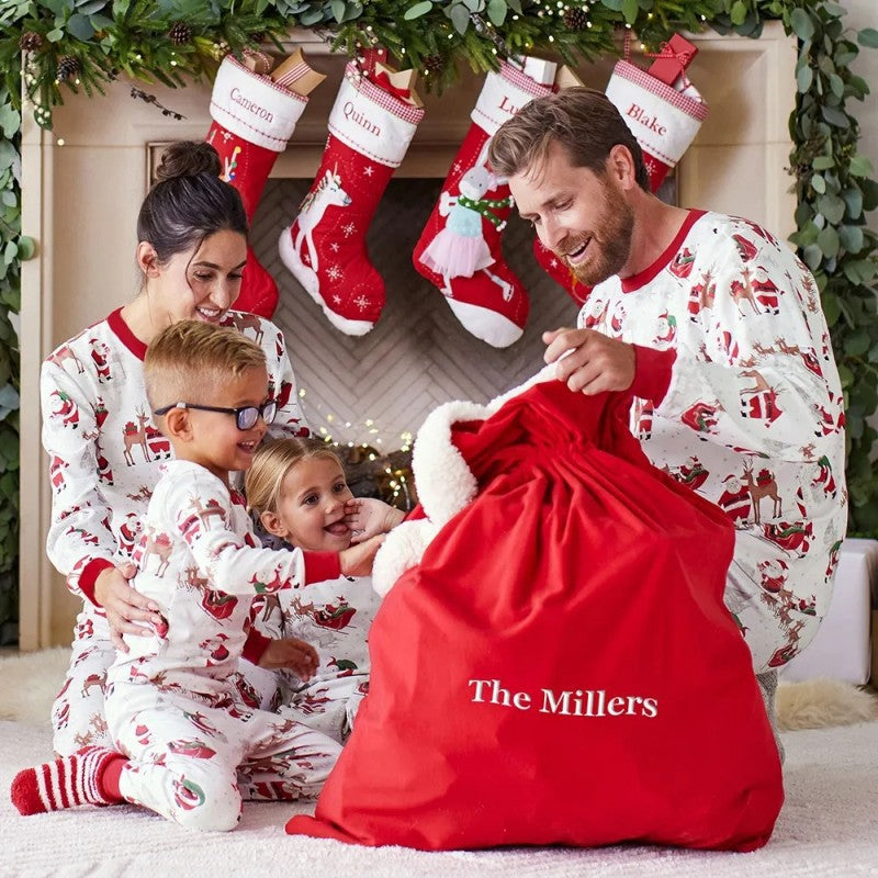 Familien Weihnachts-Pyjama Set – Eltern-Kind Partnerlook Schlafanzüge für Weihnachten