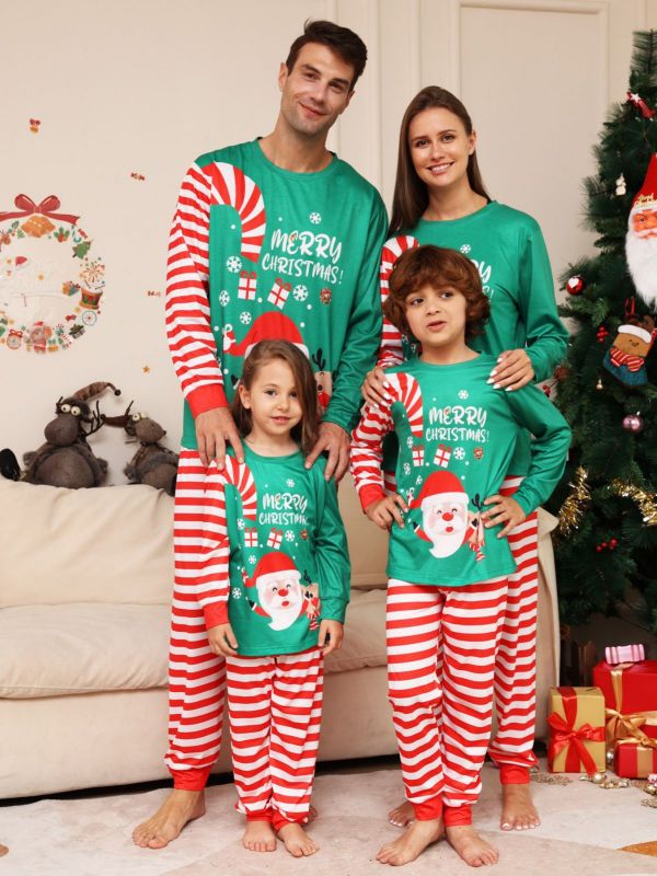 Familien Weihnachts-Pyjama Set – Eltern-Kind Partnerlook Schlafanzüge für Weihnachten