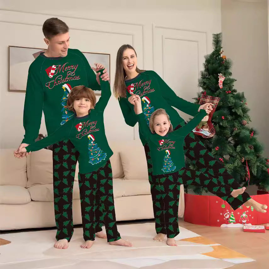 Familien Weihnachts-Pyjama Set – Eltern-Kind Partnerlook Schlafanzüge für Weihnachten