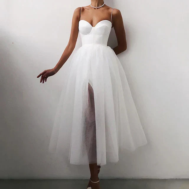 Fayette™ – Damen Langes Abendkleid mit Eleganten Laternenärmeln