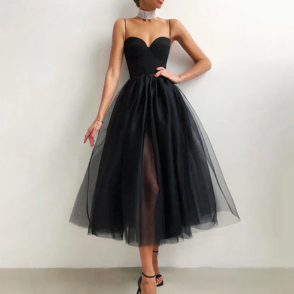 Fayette™ – Damen Langes Abendkleid mit Eleganten Laternenärmeln