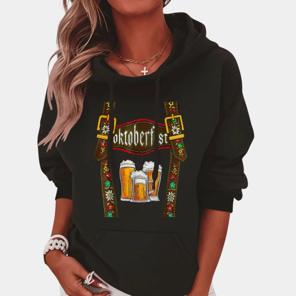 Festlicher Damen Kapuzenpullover Ioanna für das Oktoberfest