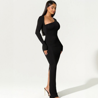 Figurbetontes Kleid mit langen Ärmeln von Katheryn