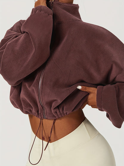 FlauschLux™ – Kuschelige Damen Fleecejacke mit Stehkragen