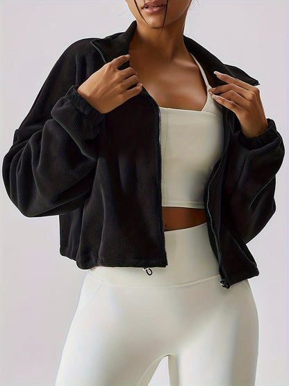 FlauschLux™ – Kuschelige Damen Fleecejacke mit Stehkragen