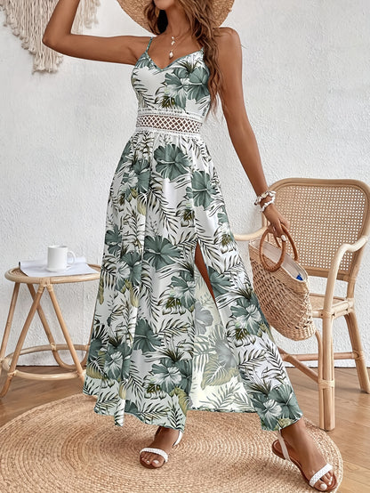 FloraMio™ – Elegantes Damen Blumenkleid mit Spaghettiträger