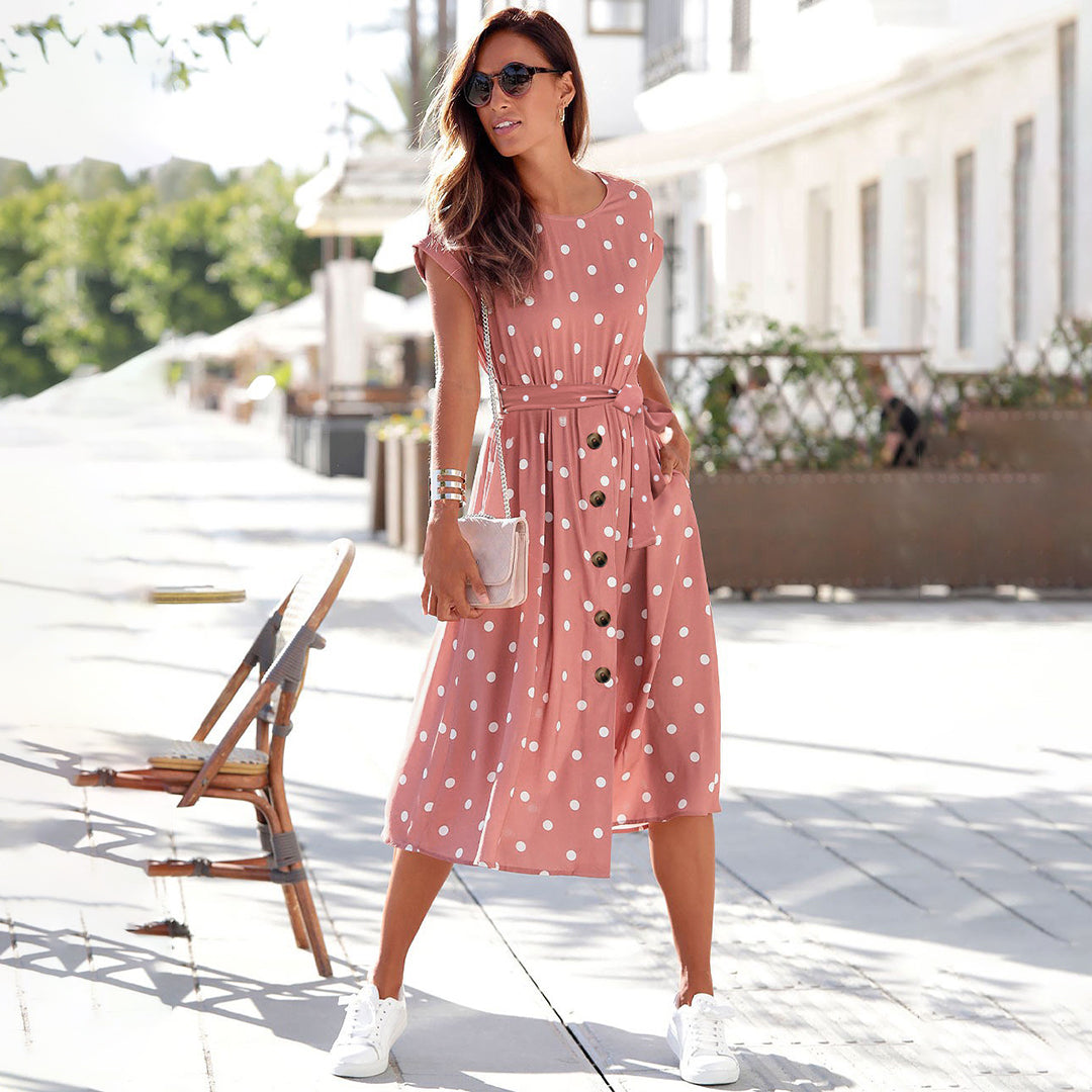 Floravie™ – Damen Midikleid mit Atmungsaktivem Komfort